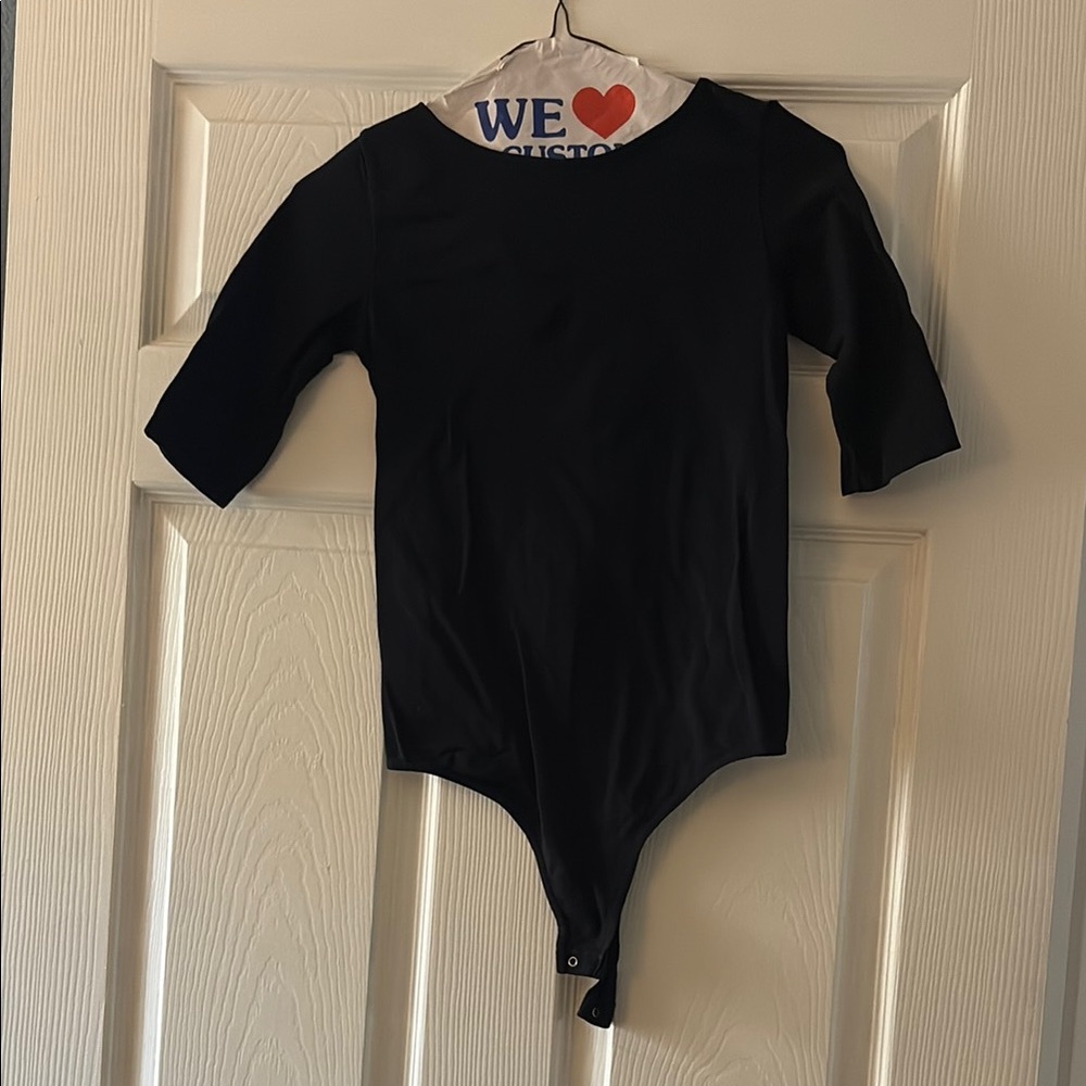 Free People Black Bodysuit